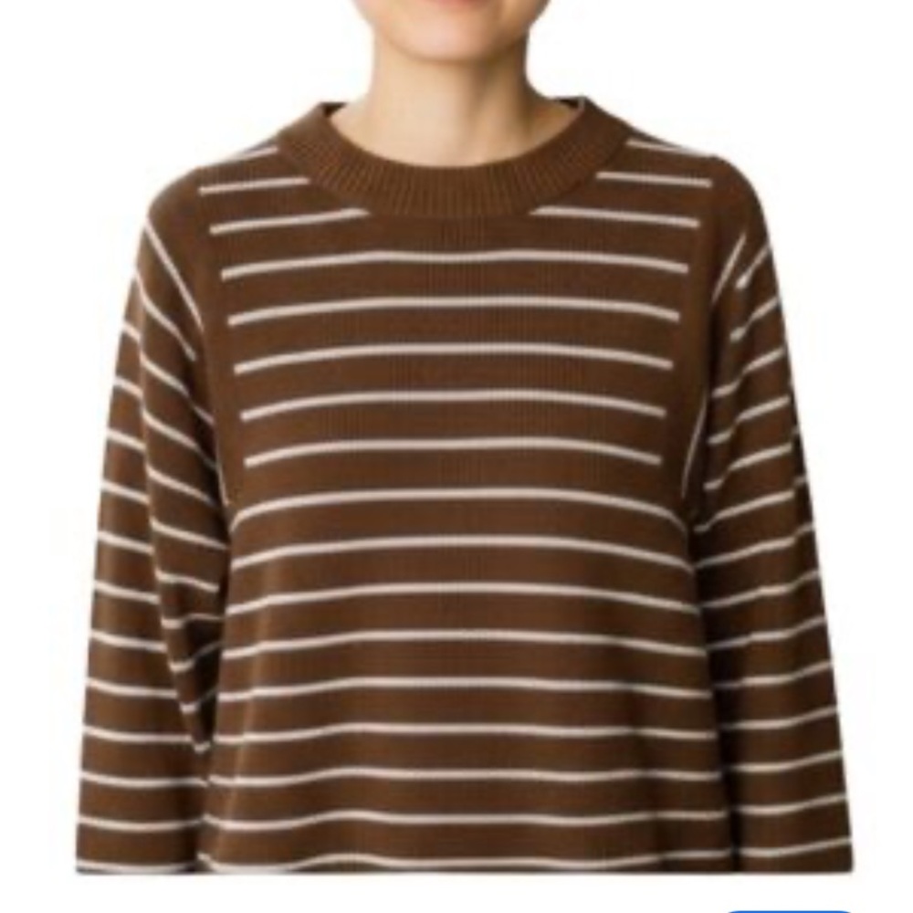 Ricki knitted brown and cream sweater large